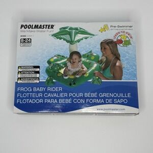 Poolmaster Frog Baby Rider Float Pre-Swimmer 8-24 Months Learn To Swim Brand New